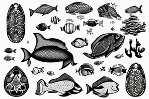 underwater robot tattoo idea