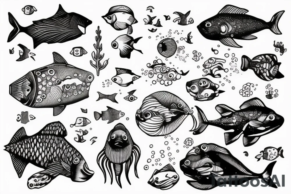 underwater robot tattoo idea