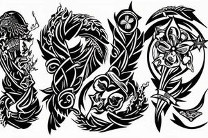 Sleeve Tattoo for Ukrainian soldier tattoo idea