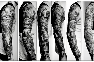 Sleeve Tattoo for Ukrainian soldier tattoo idea