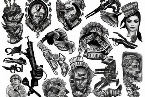 Sleeve Tattoo for Ukrainian soldier tattoo idea