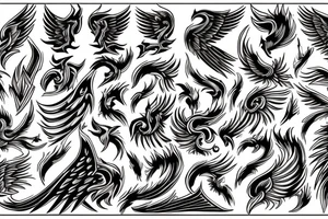 Phoenix in fire tattoo idea