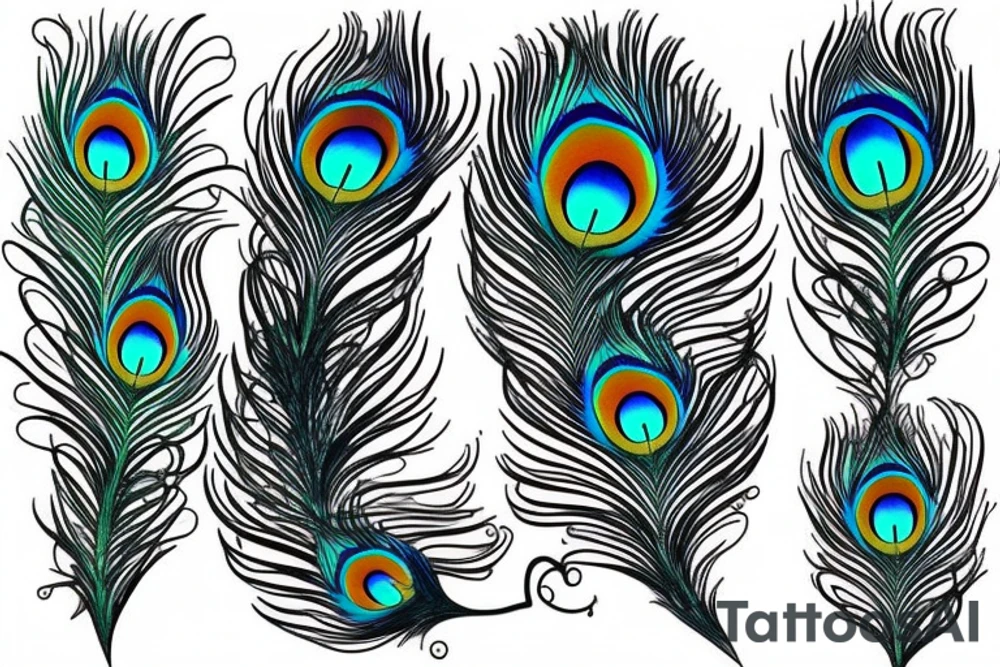 peacock with its feathers up tattoo idea