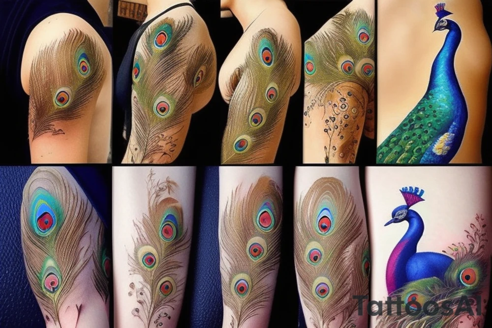 peacock and its train tattoo idea