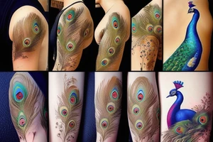 peacock and its train tattoo idea