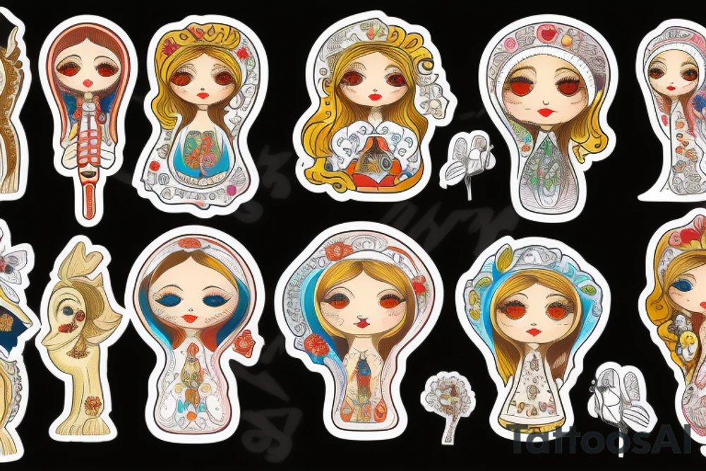 Russian wooden doll tattoo idea