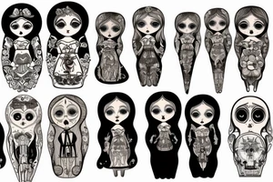 Russian wooden doll tattoo idea
