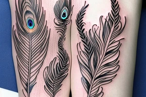 peacock feathers spread tattoo idea