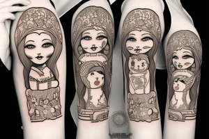 Russian wooden doll tattoo idea