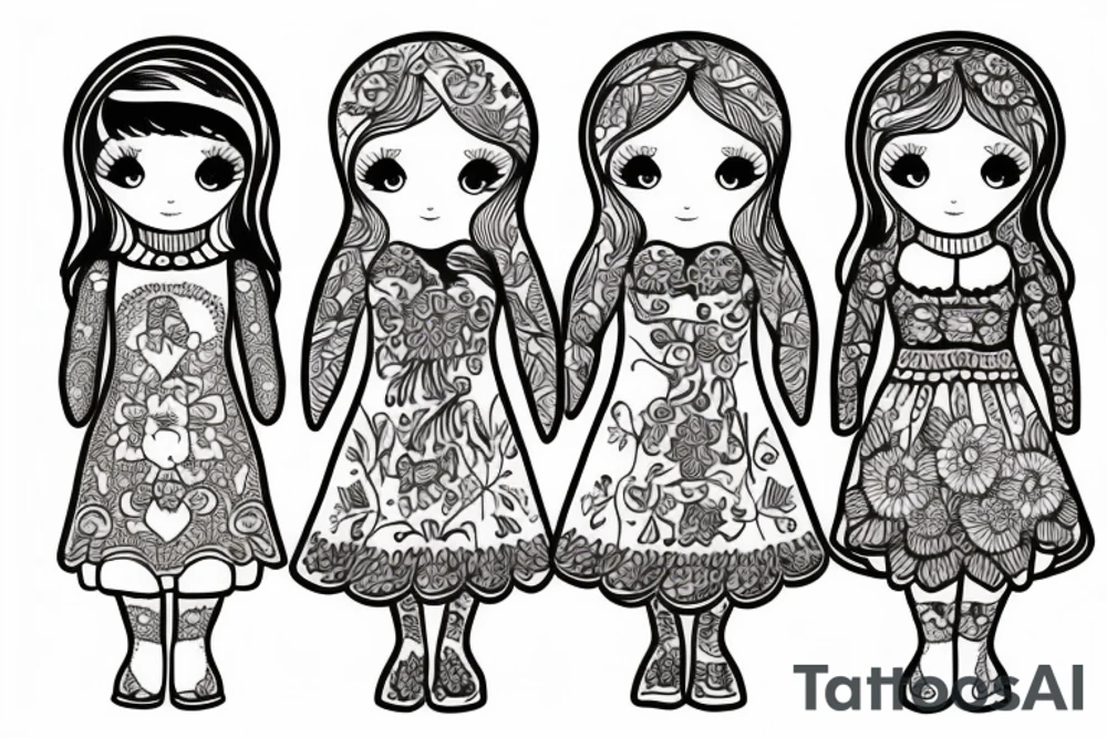Russian wooden doll tattoo idea