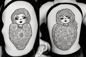 Russian wooden doll tattoo idea