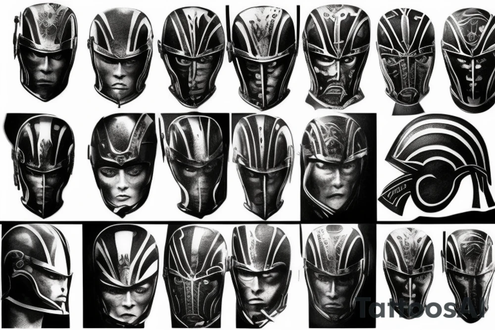 spartan helmet tattoo idea