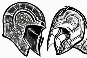spartan helmet tattoo idea