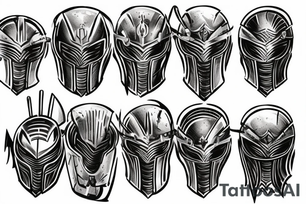 spartan helmet tattoo idea
