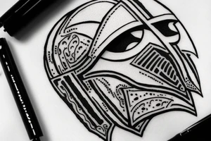 spartan helmet tattoo idea
