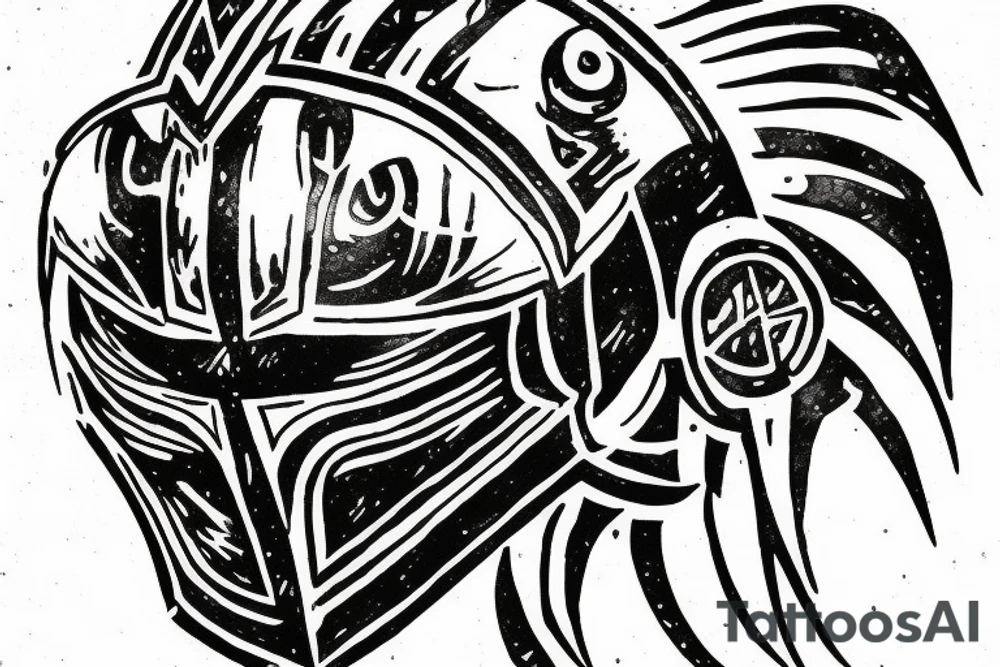 spartan helmet tattoo idea