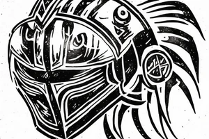 spartan helmet tattoo idea