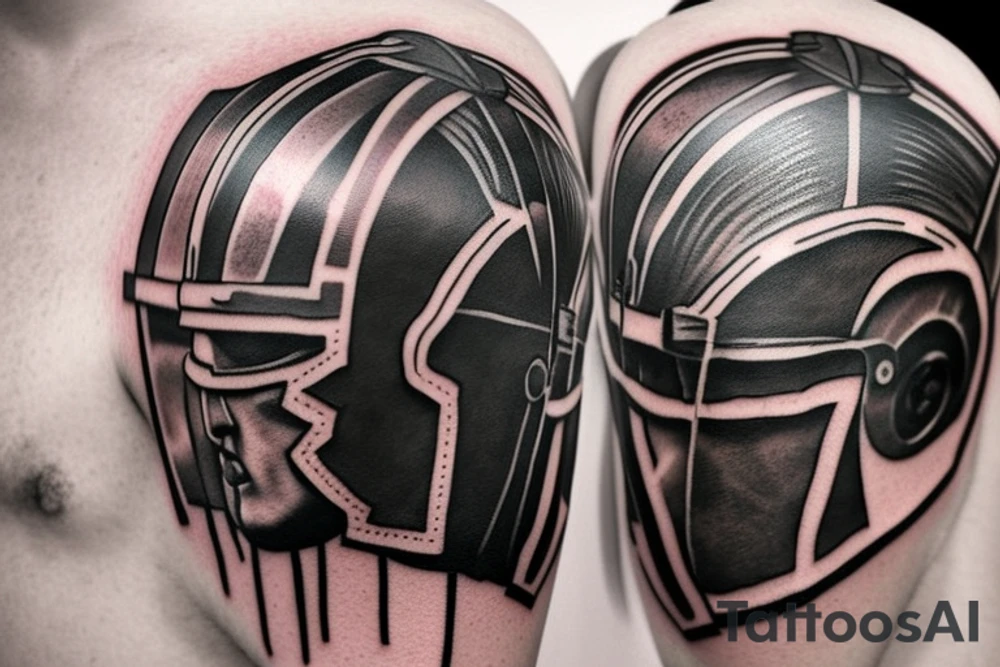 spartan helmet with crest tattoo idea