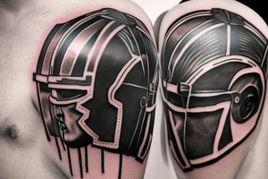 spartan helmet with crest tattoo idea