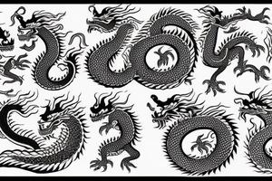 pattachitra style dragon tattoo idea