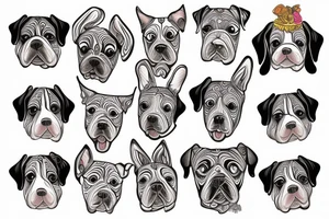 pattachitra style dog tattoo idea