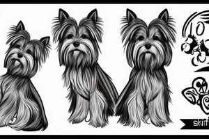 yorkshire terrier with attitude tattoo idea
