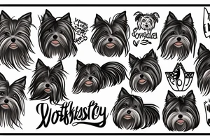 yorkshire terrier with attitude tattoo idea