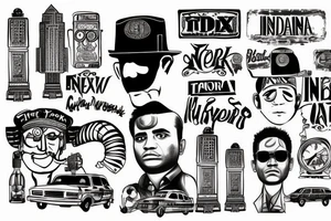 indian new york city taxi driver tattoo idea