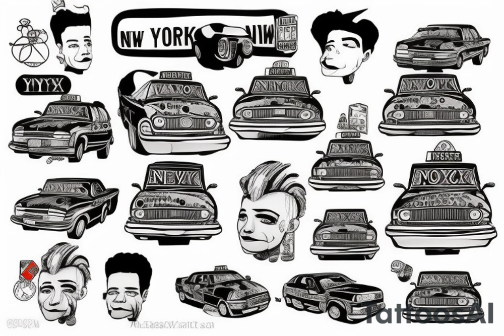 new york city taxi tattoo idea