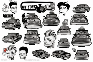 new york city taxi tattoo idea