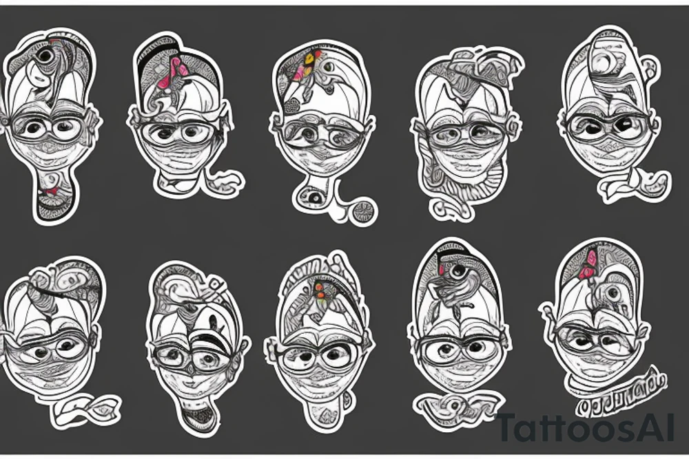 pattachitra pigeon tattoo idea