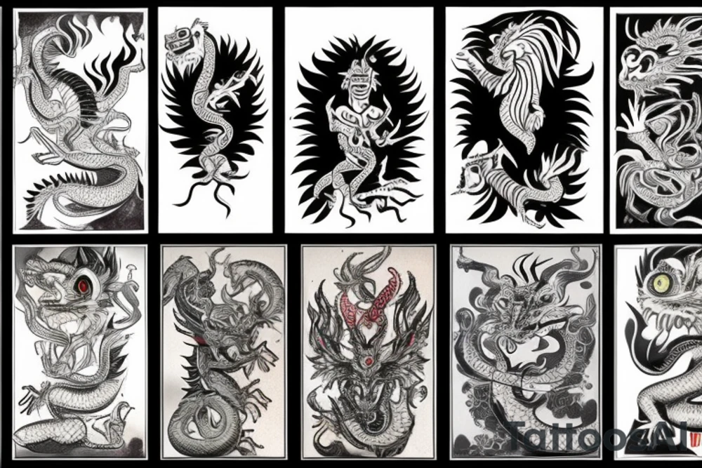 indian dragon tattoo idea
