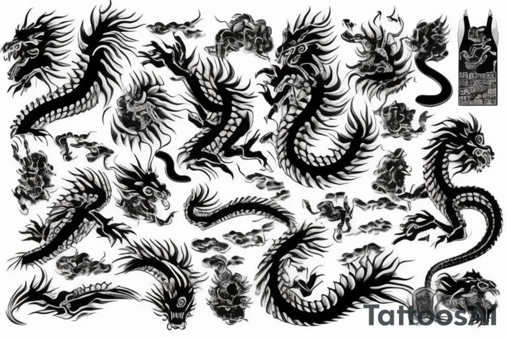 japanese dragon tattoo idea