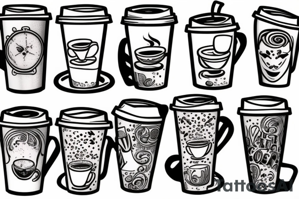 coffee cup tattoo idea