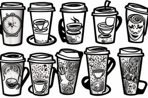 coffee cup tattoo idea