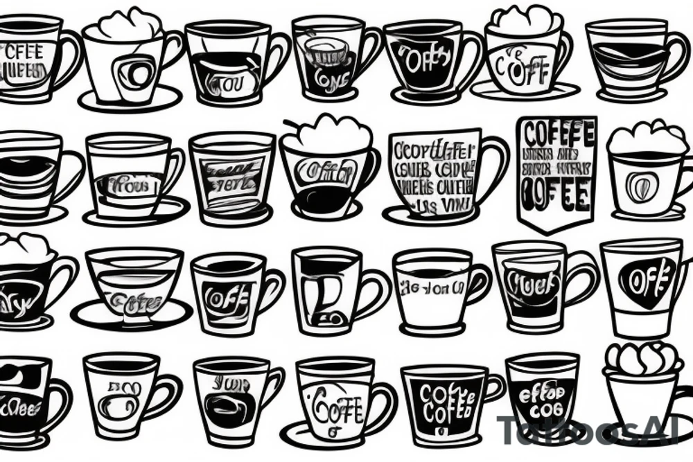 coffee cup tattoo idea
