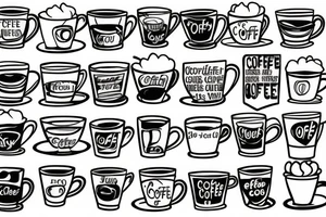 coffee cup tattoo idea