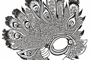 pattachitra peacock tattoo idea