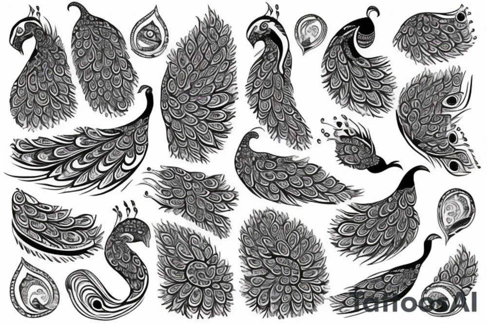 pattachitra peacock tattoo idea