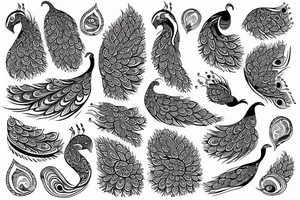 pattachitra peacock tattoo idea