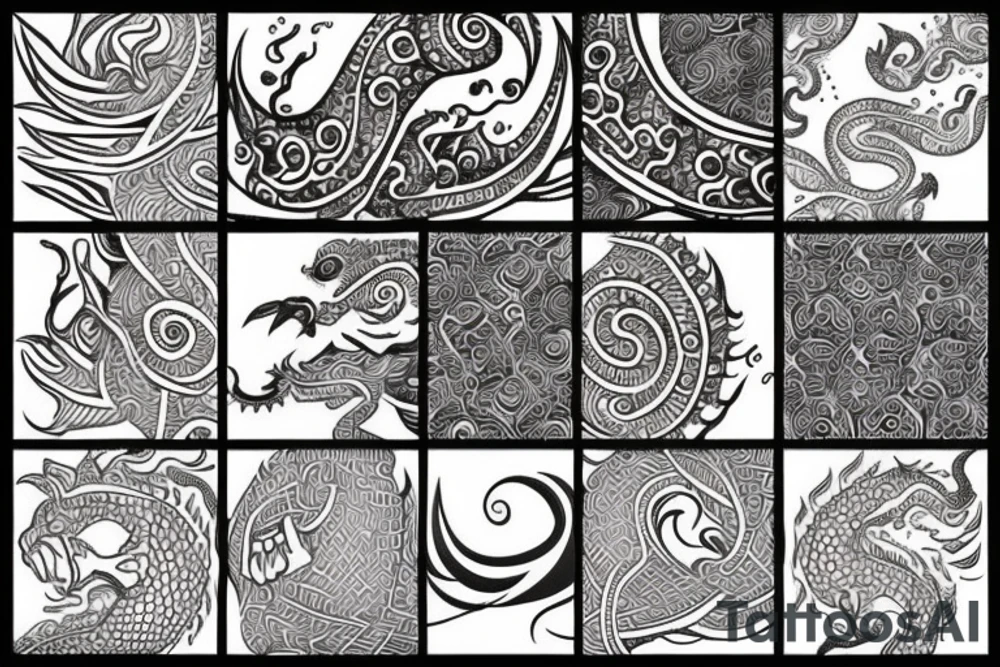 henna dragon tattoo idea