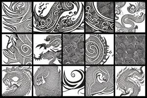 henna dragon tattoo idea