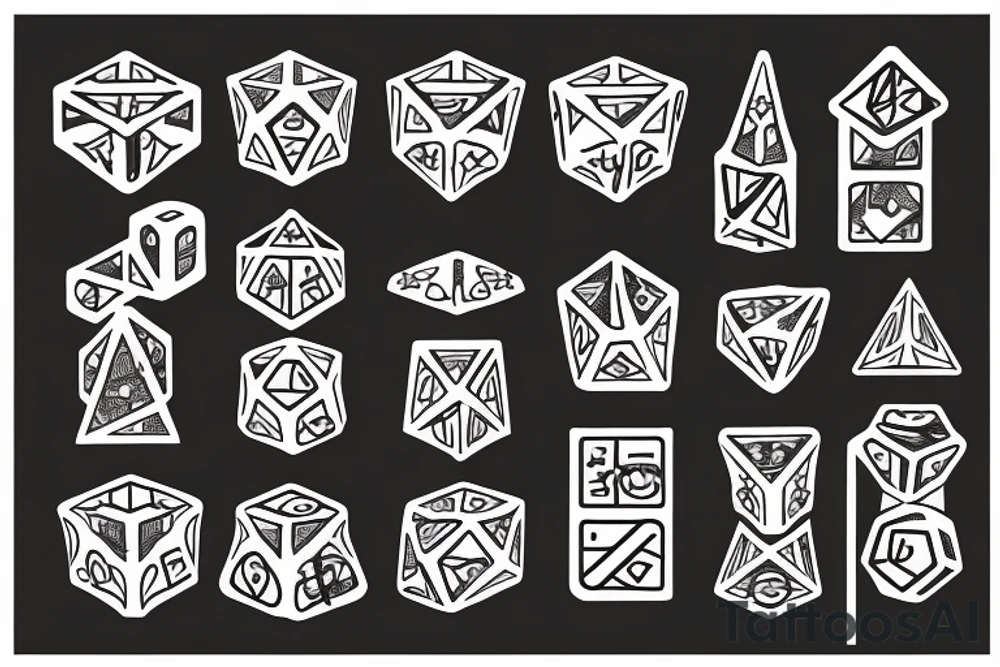funky dice tattoo idea