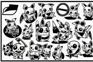 cyborg pikachu tattoo idea