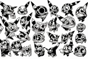 cyborg pikachu tattoo idea