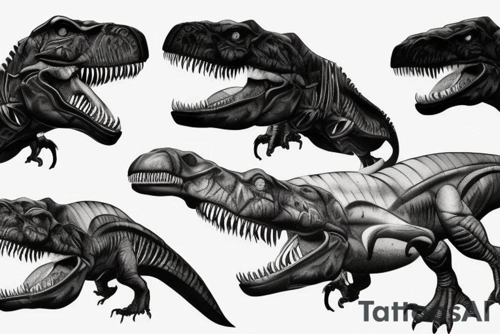 cyborg t-rex tattoo idea