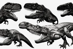 cyborg t-rex tattoo idea
