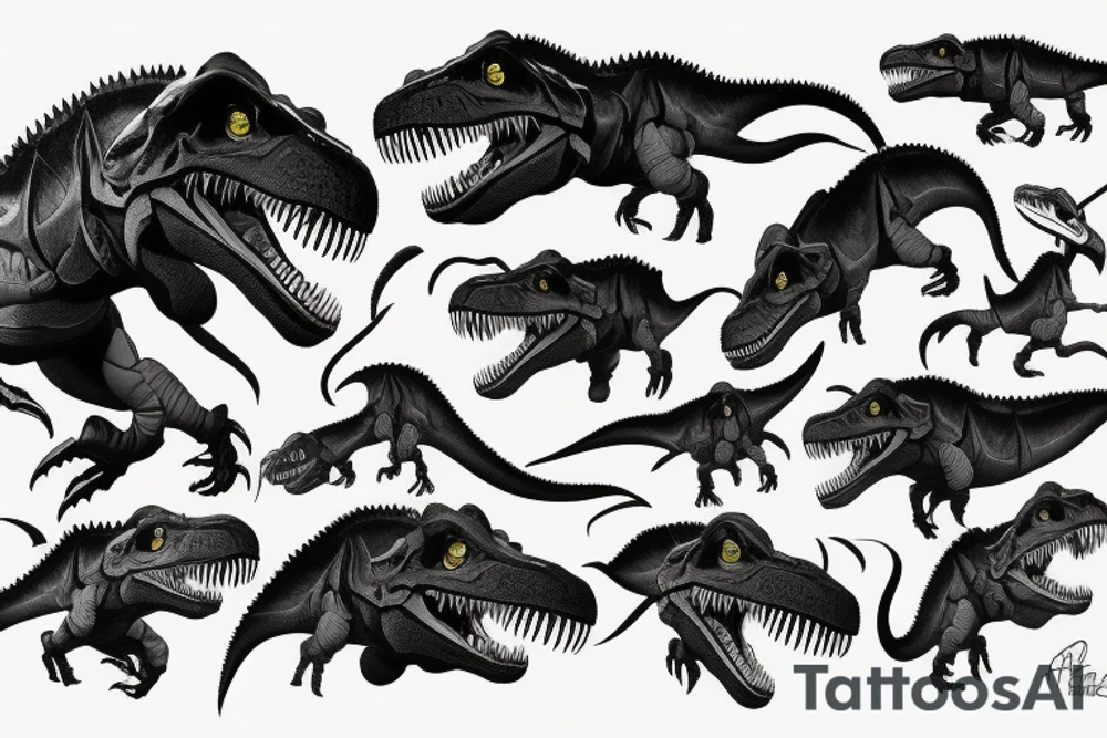 cyborg t-rex tattoo idea