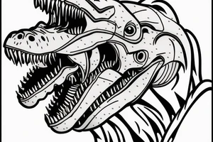 cyborg t-rex tattoo idea