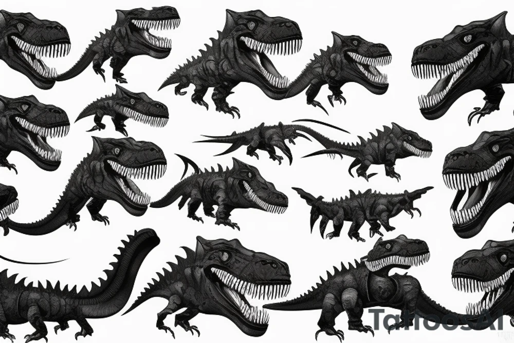 cyborg t-rex tattoo idea